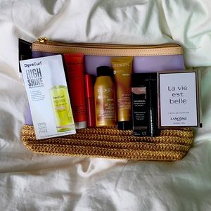 NWT Ulta Bag w/ makeup, hair, fragrance samples